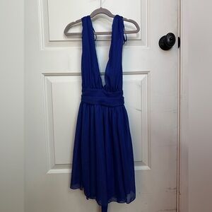 Elegant Blue Sleeveless Dress